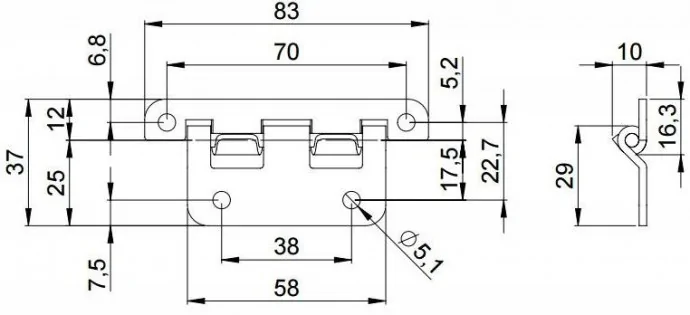 Adam Hall 2252 петля разъемная
