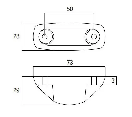 Adam Hall 4946 ножка пластиковая 73 х 29 х 28 мм