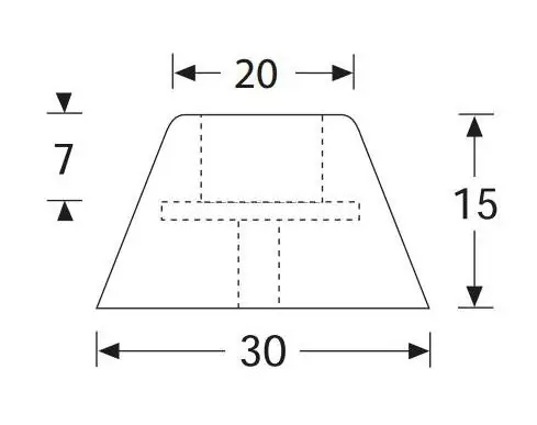 Adam Hall 4901 ножка резиновая 30х15 мм
