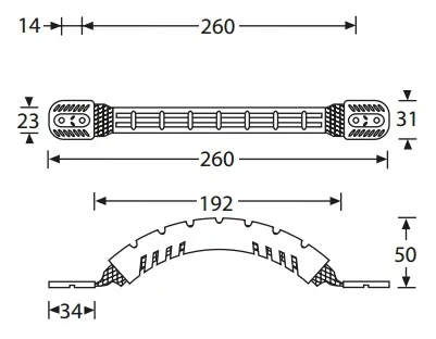 Adam Hall 3429 ручка портфельная из прорезиненной ткани