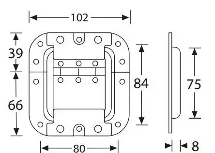 Adam Hall 27095 петля с ограничителем раскрытия