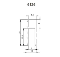 Adam Hall 6126 профиль h-образный 7 мм