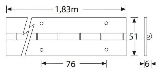 Adam Hall 2606 петля рояльная с отверстиями