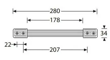Adam Hall 3427 ручка пластиковая с металлическими вставками