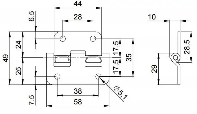 Adam Hall 2251 M2AH петля разъемная (2 шт)