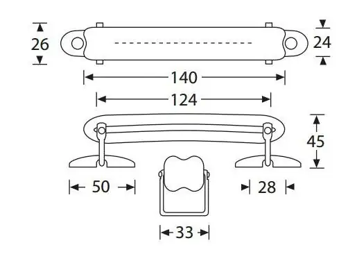 Adam Hall 3415 ручка портфельная из кожи