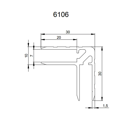 Adam Hall 6106 профиль угловой для кофра 7 мм