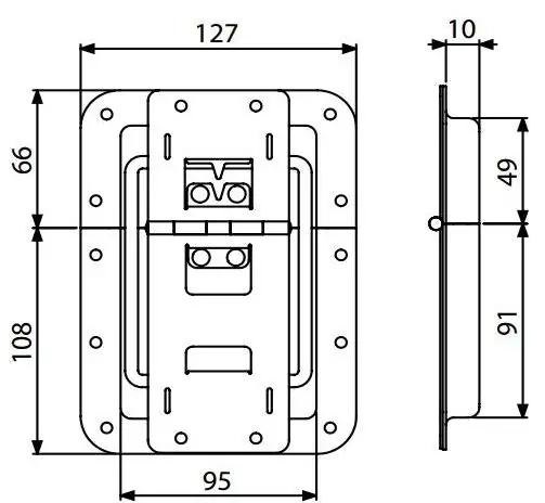 Adam Hall 270826 петля с ограничителем