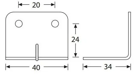 Adam Hall 40403 скоба угловая 40х34