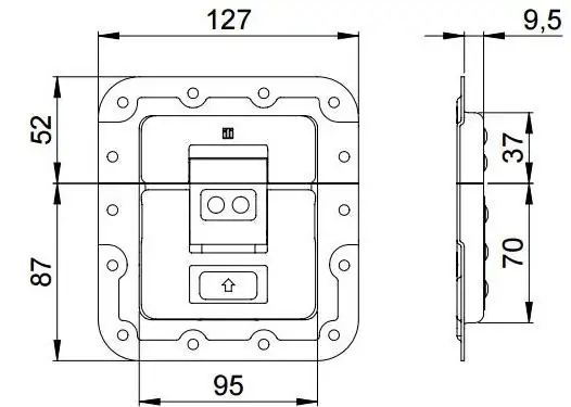 Adam Hall 17500 замок самозапирающийся для кофра