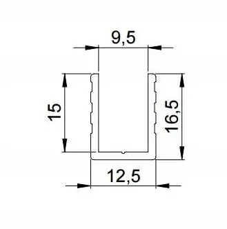 Adam Hall 6240 профиль П-образный 9.5 мм