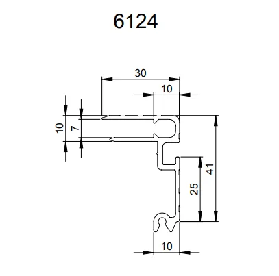 Adam Hall 6124 профиль для крышки кофра 7 мм