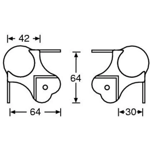 Adam Hall 4107 уголок шарообразный 30 мм