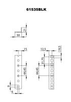 Для рэковых кейсов Adam Hall 61535 BLK Рэковая направляющая 45U