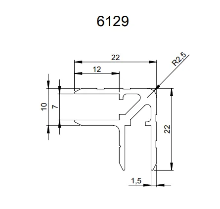 Adam Hall 6129 профиль угловой для кофра 7 мм