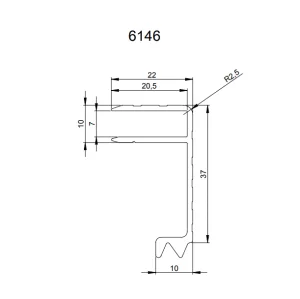 Adam Hall 6146 профиль для крышки кофра 7 мм