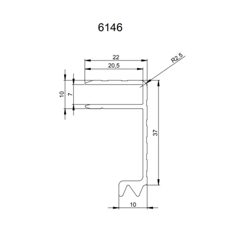 Adam Hall 6146 профиль для крышки кофра 7 мм