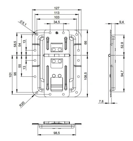 Adam Hall 270837 петля с ограничителем