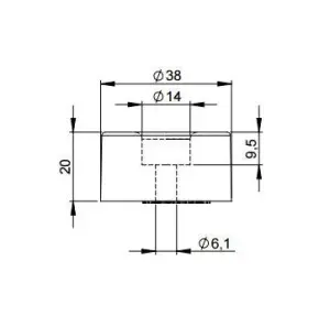Adam Hall 4909 ножка резиновая 38х20 мм