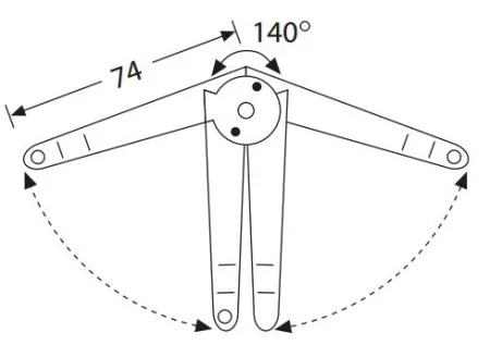 Adam Hall 2701 петля ограничитель для крышки кейса