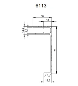 Adam Hall 6113 профиль для крышки кофра 9.5 мм
