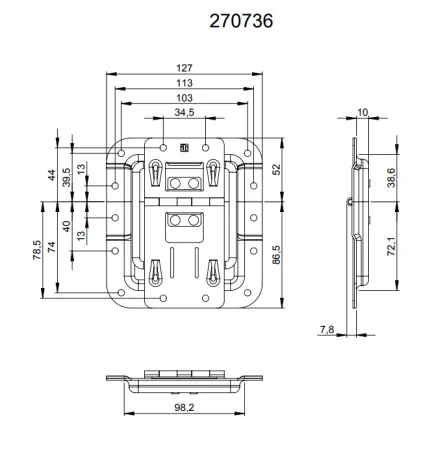 Adam Hall 270736 петля с ограничителем