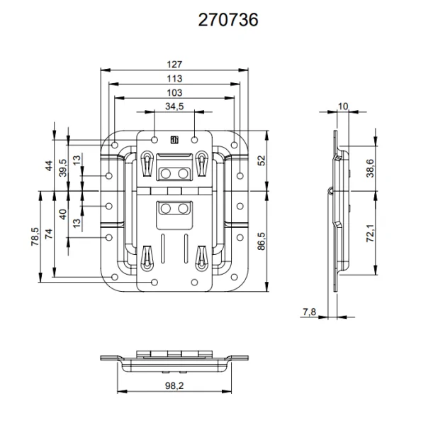 Adam Hall 270736 петля с ограничителем