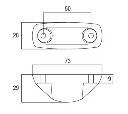Adam Hall 4946 ножка пластиковая 73 х 29 х 28 мм