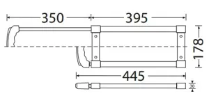 Adam Hall 34703 ручка для тележки выдвижная 1-позиционная