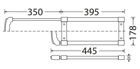 Adam Hall 34703 ручка для тележки выдвижная 1-позиционная