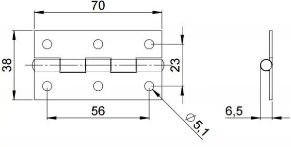 Adam Hall 2602 BLK петля рояльная средняя черная