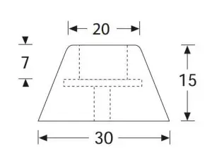 Adam Hall 4901 ножка резиновая 30х15 мм