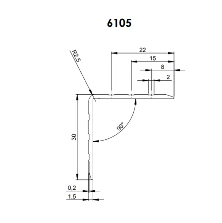 Adam Hall 6105 профиль угловой 30x30 мм