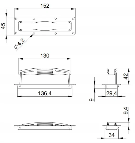 Adam Hall 3420 ручка портфельная выдвижная