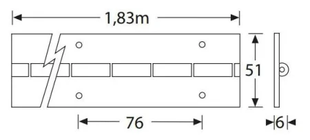 Adam Hall 2606 петля рояльная с отверстиями