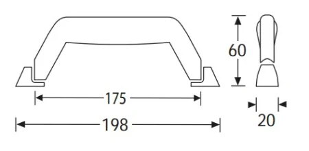 Adam Hall 34331 ручка портфельная металлическая с пластиковой вставкой