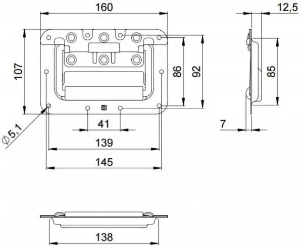 Adam Hall 34083 ручка подпружиненная откидная