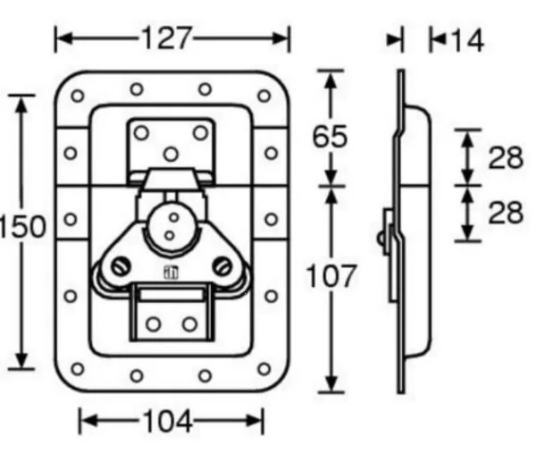 Adam Hall 17251 SP замок-бабочка большой пружинный