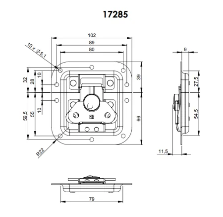 Adam Hall 17285 замок-бабочка средний