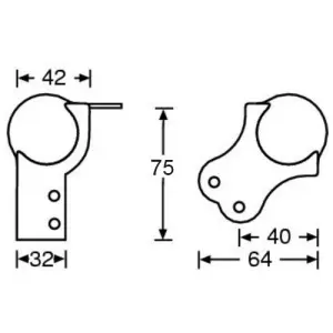Adam Hall 4105 уголок шарообразный 75 мм