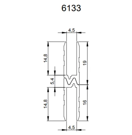 Adam Hall 6133 профиль п-образный для крышки кофра 4.5 мм