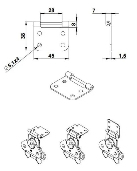 Adam Hall 1640 UKEEP запорная планка