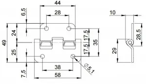 Adam Hall 2251 M2AH петля разъемная (2 шт)