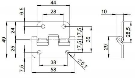 Adam Hall 2251 M2AH петля разъемная (2 шт)