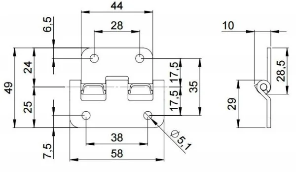 Adam Hall 2251 M2AH петля разъемная (2 шт)