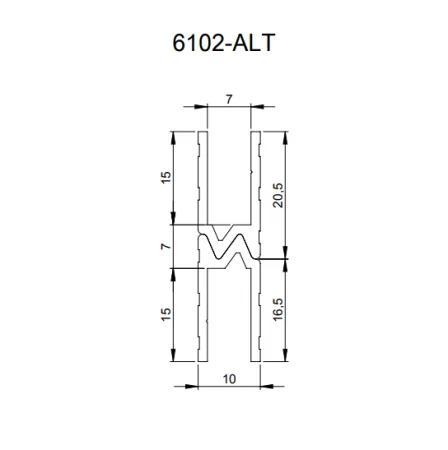 Adam Hall 6102ALT профиль П-образный 7 мм без фаски