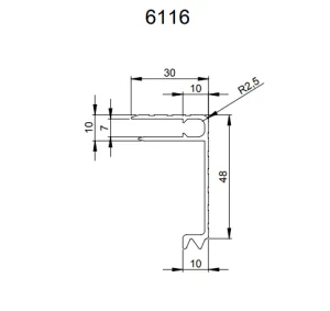 Adam Hall 6116 профиль для крышки кофра 7 мм