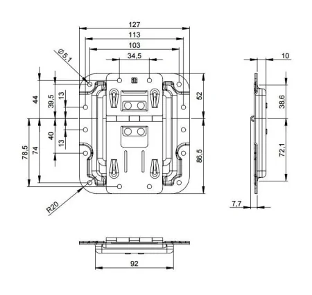 Adam Hall 270746 петля с ограничителем