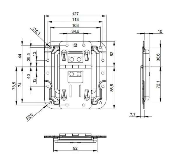 Adam Hall 270746 петля с ограничителем