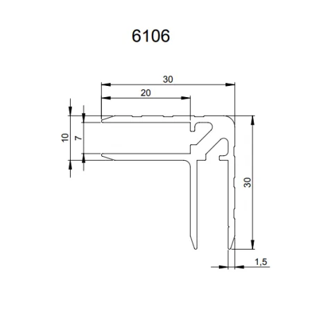 Adam Hall 6106 профиль угловой для кофра 7 мм